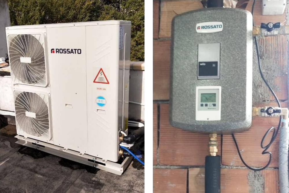 Accumulo sanitario con pompa di calore integrata