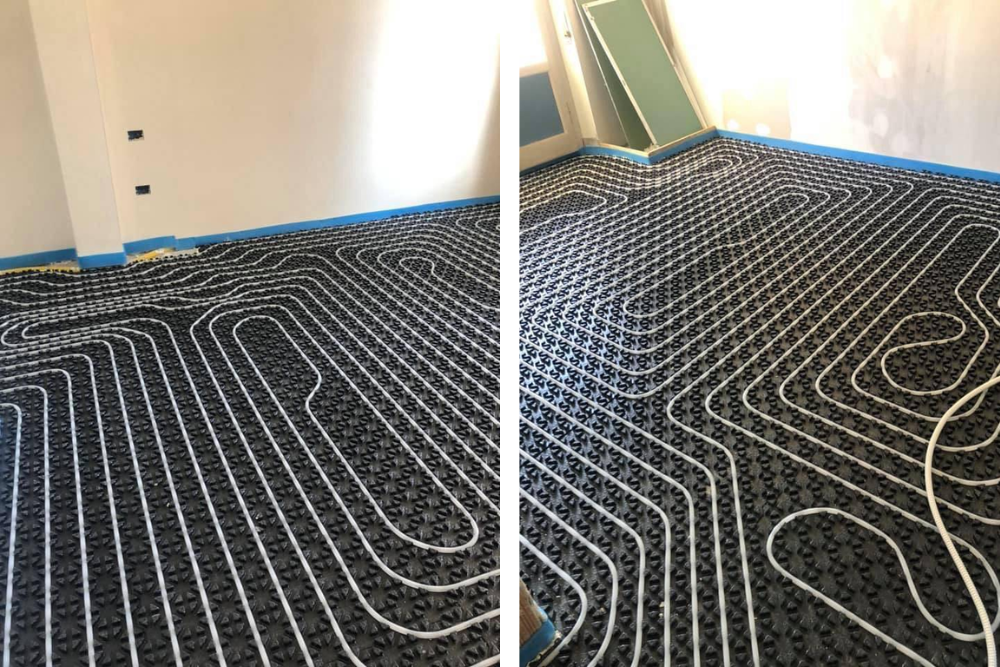 Impianto radiante a bassa inerzia e basso spessore