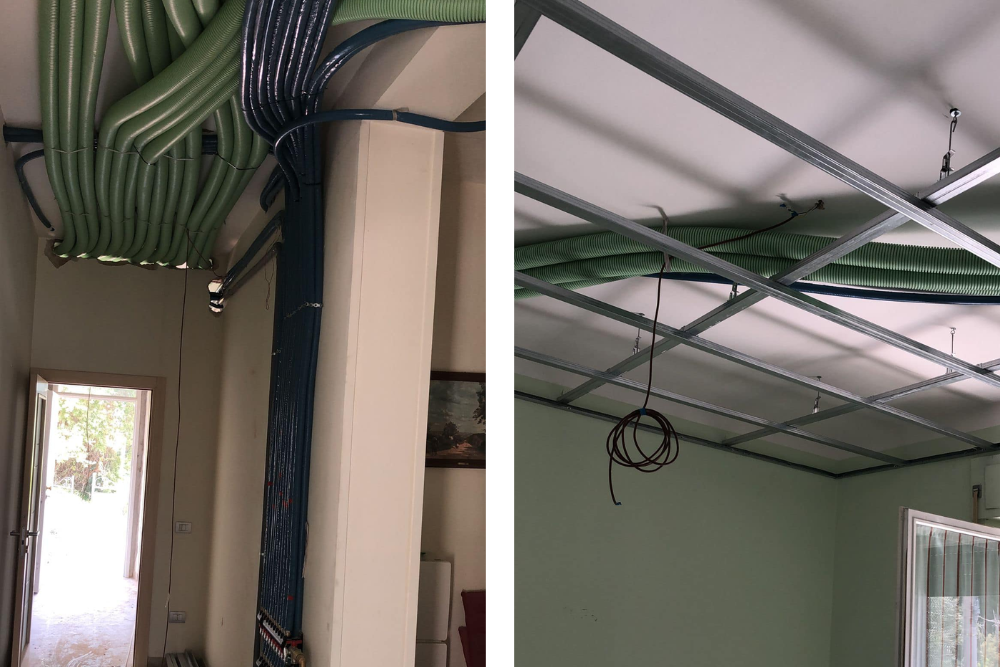 Impianto soffitto radiante con ventilazione meccanica