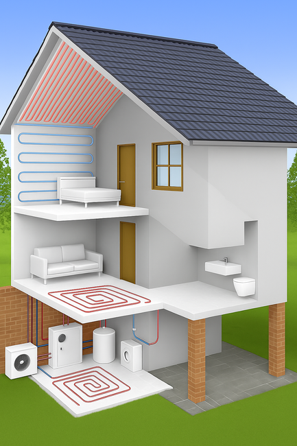 Impianto radiante parete soffitto pavimento